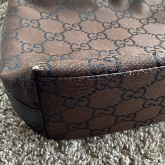 Gucci Small Hobo Brown & GG Logo Black Mini Shoulder Bag, 28335 - Picture 4 of 17